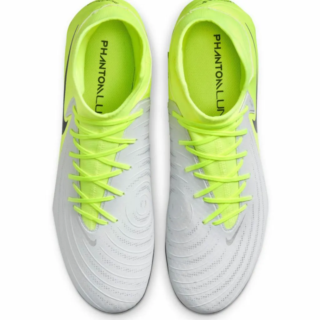 Nike Fußballschuhe<· PHANTOM LUNA II ACADEMY FG-MG metallic silver-black-volt
