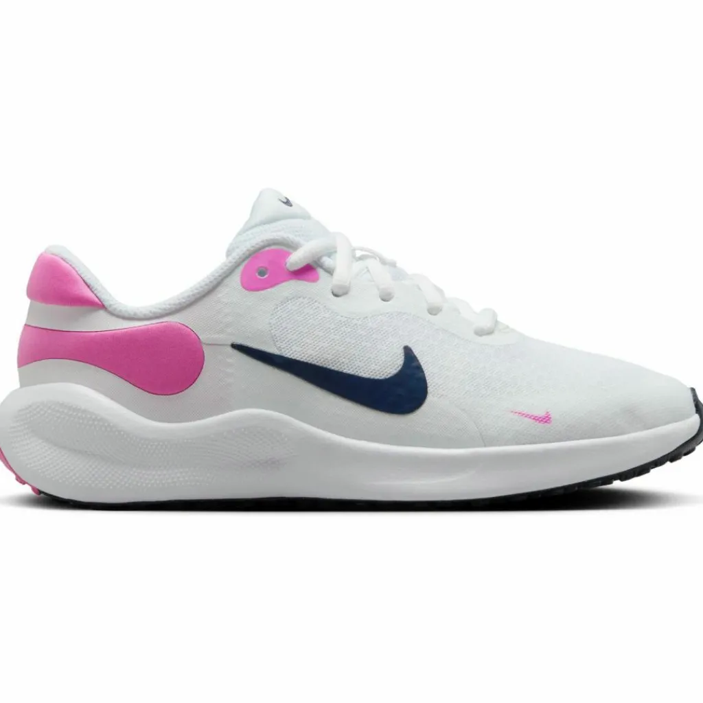 Nike Laufen|Laufschuhe<· REVOLUTION 7 GS white-midnight navy-playful pink