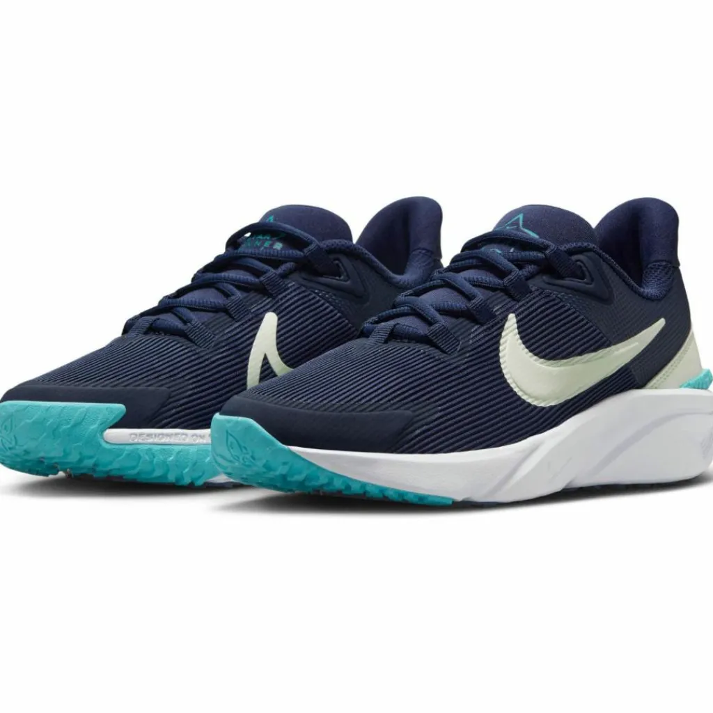 Nike Laufen|Laufschuhe<· STAR RUNNER 4 NN GS midnight navy-volt tint-dusty cactus