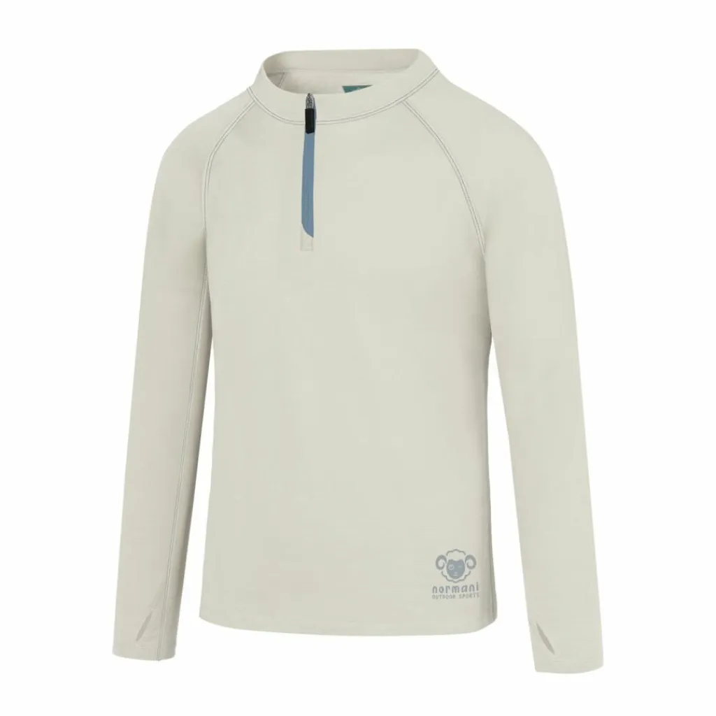 normani Outdoor Sports Snowboarding|Pullover & Sweats<· Merino Nyapari Wollweiß
