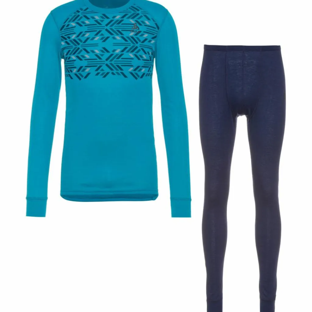 Odlo Unterwäsche<· ACTIVE WARM ECO tumultuous sea graphic fw20-diving navy