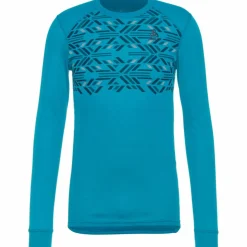 Odlo Unterwäsche<· ACTIVE WARM ECO tumultuous sea graphic fw20-diving navy
