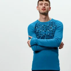 Odlo Unterwäsche<· ACTIVE WARM ECO tumultuous sea graphic fw20-diving navy