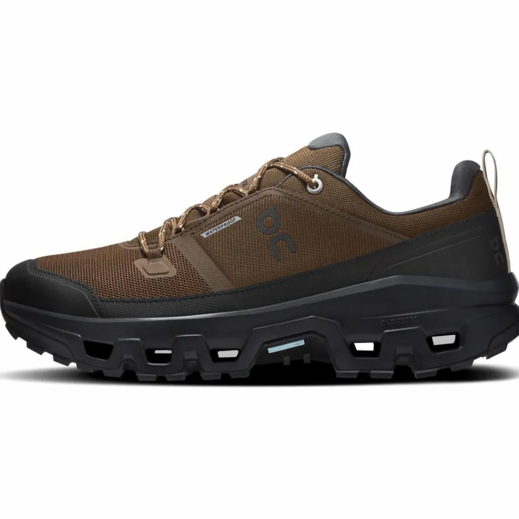On Wanderschuhe<· Cloudrock Low WP Braun5934