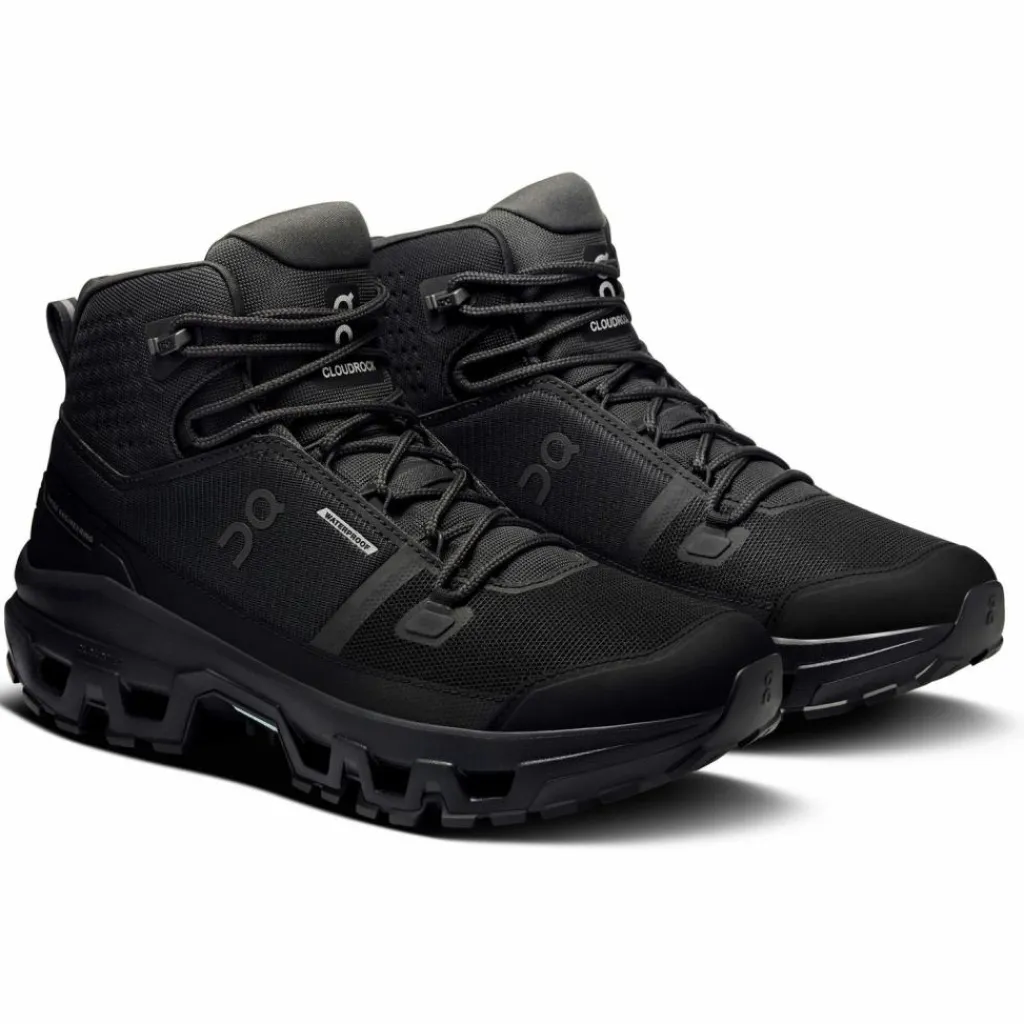 On Wandern|Wandern<· Cloudrock Mid WP black-black