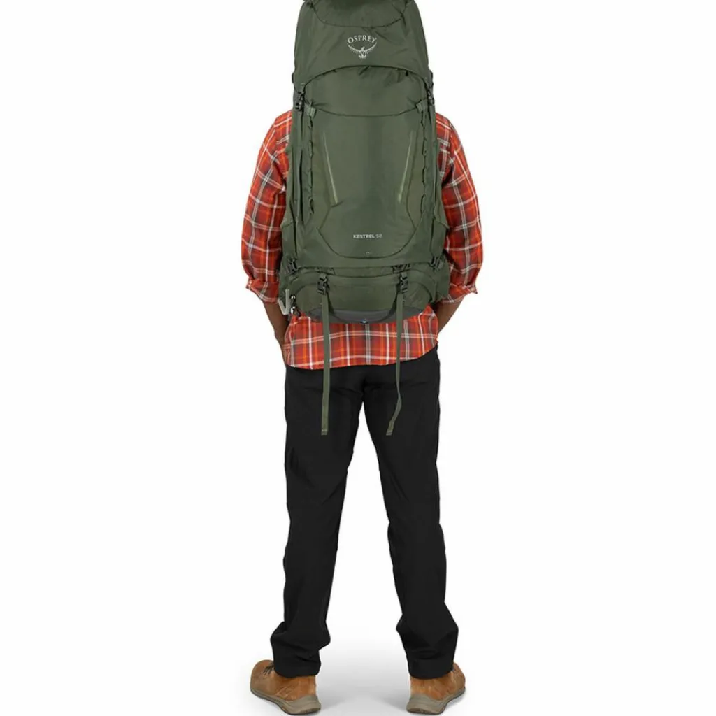 Osprey Trekkingrucksäcke|Wanderrucksäcke<· Kestrel 58 bonsai green