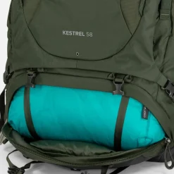 Osprey Trekkingrucksäcke|Wanderrucksäcke<· Kestrel 58 bonsai green