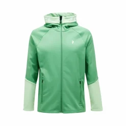 Peak Performance Fleecejacken<· M Rider Zip Hood blattgruen