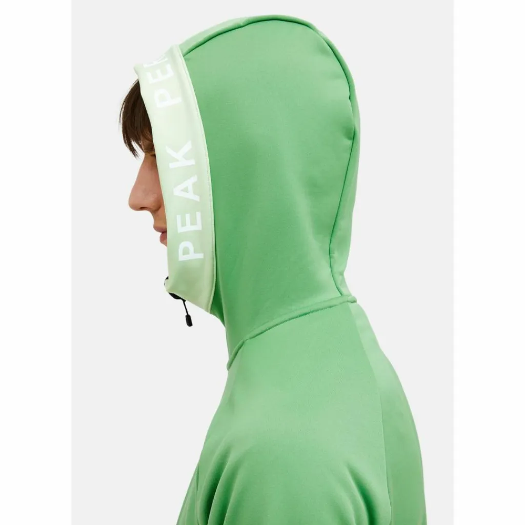 Peak Performance Fleecejacken<· M Rider Zip Hood blattgruen