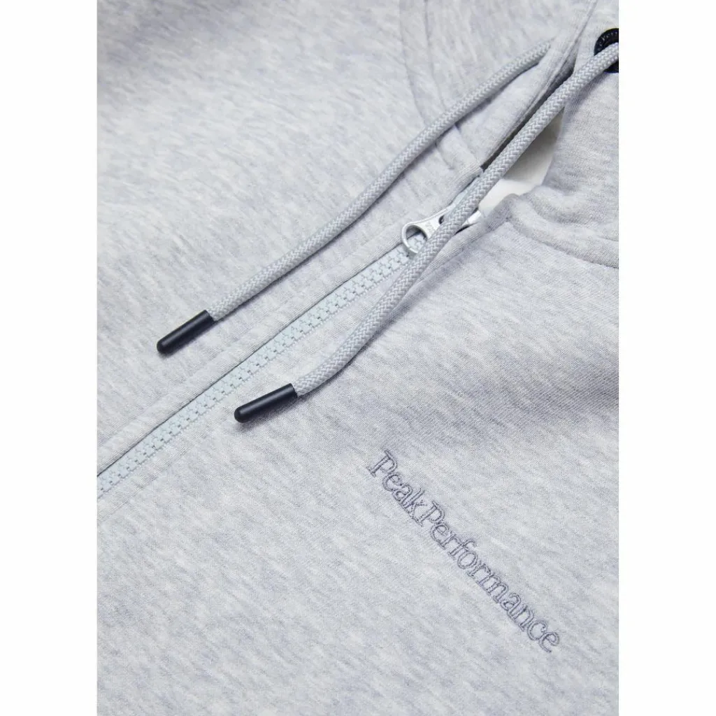 Peak Performance Pullover & Sweats<· W Original Small Logo Zip Hood GRAU