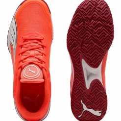 PUMA Volleyball|Badminton<· Accelerate Turbo glowing red-puma white-dark crimson-puma black