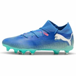 PUMA Fußballschuhe<· FUTURE 7 MATCH FG/AG Wn's bluemazing-puma white-electric peppermint