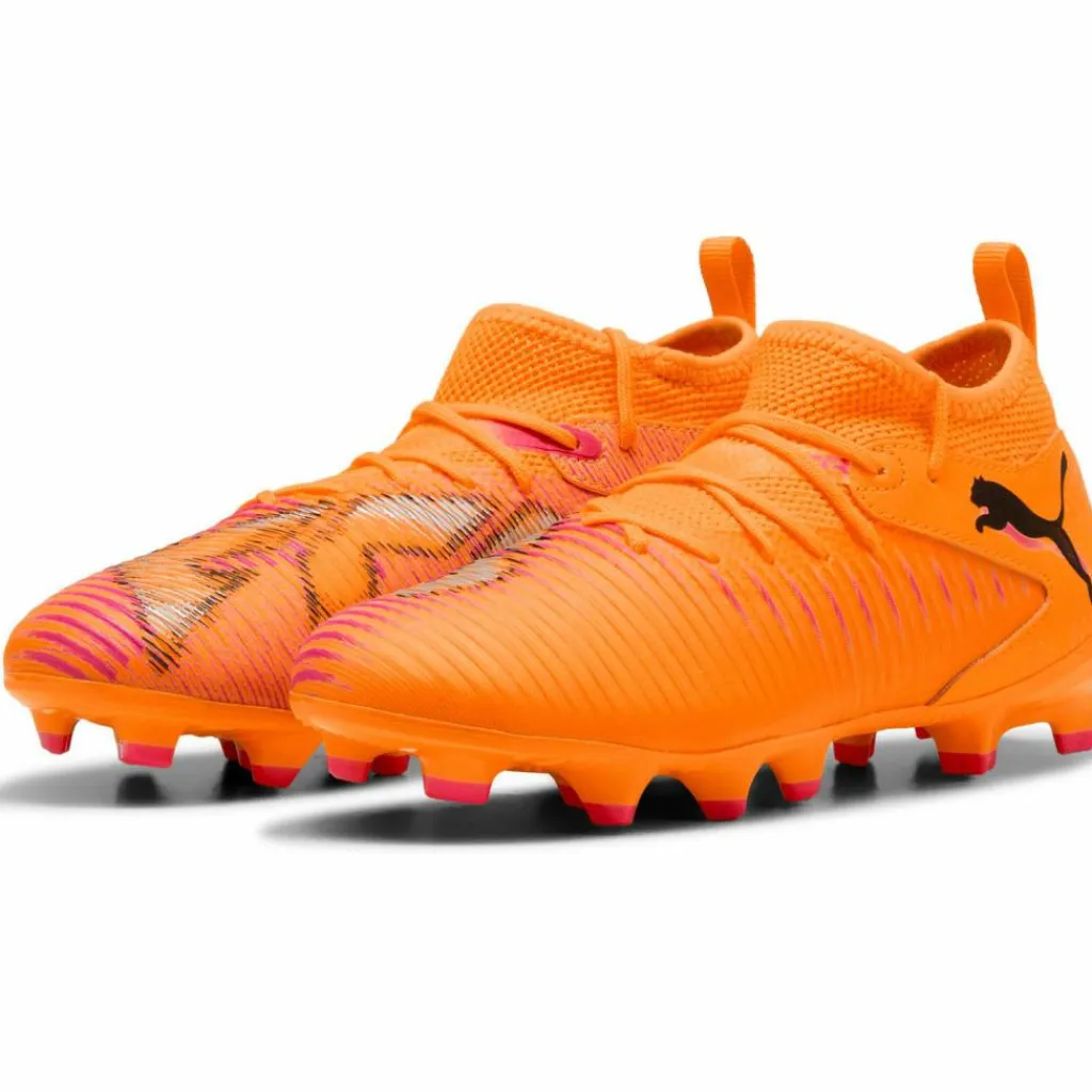 PUMA Fußballschuhe<· FUTURE 8 MATCH FG-AG Jr heat fire-puma black-ravish
