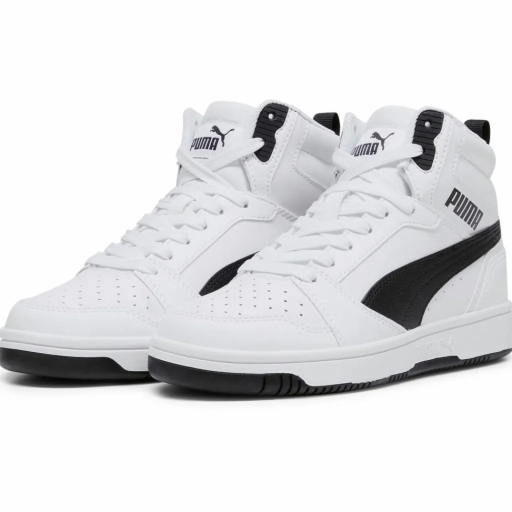 PUMA Sneaker<· Rebound V6 Mid Jr puma white-puma black
