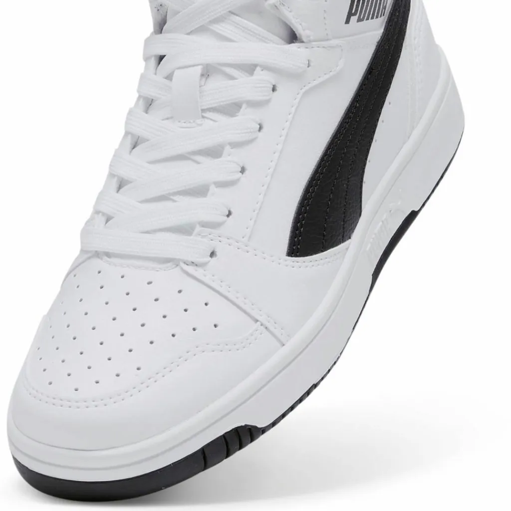 PUMA Sneaker<· Rebound V6 Mid Jr puma white-puma black
