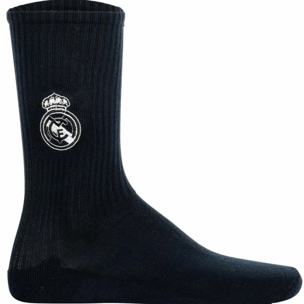 Real Madrid Socken<· Socken Weiß/Dunkelblau/Schwarz