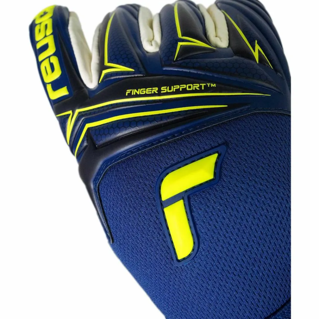 Reusch Handschuhe|Handschuhe<· Attrakt Duo Finger Support 4409 premium blue/sfty yellow