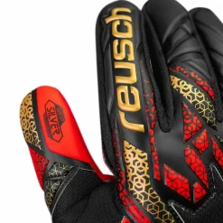 Reusch Handschuhe|Handschuhe<· Attrakt Silver 7075 blck/gold/firy red