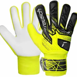 Reusch Handschuhe<· Attrakt Starter Solid Junior safety yellow-silver