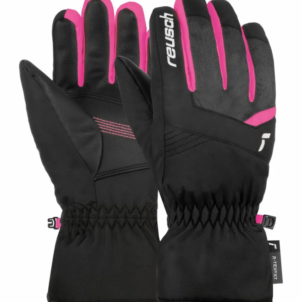 Reusch Laufen|Laufhandschuhe<· Bennet R-TEX® XT Junior 7771 blck/blck melang/pink glo