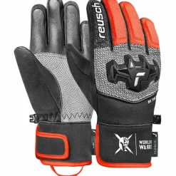 Reusch Snowboarding|Ski<· Worldcup Warrior R-TEX® XT Junior 7588 blck/silver/fluo red