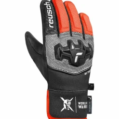 Reusch Snowboarding|Ski<· Worldcup Warrior R-TEX® XT Junior 7588 blck/silver/fluo red