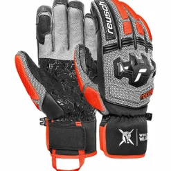 Reusch Skihandschuhe|Snowboarding<· Worldcup Warrior SC 7588 blck/silver/fluo red