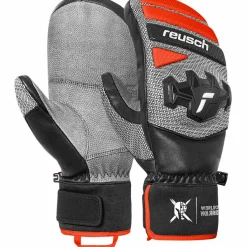 Reusch Skihandschuhe<· Worldcup Warrior Team Mitten 7588 blck/silver/fluo red