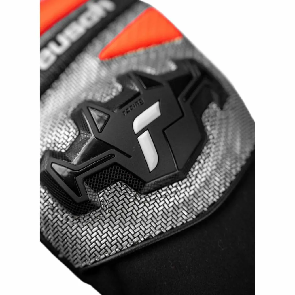 Reusch Skihandschuhe<· Worldcup Warrior Team Mitten 7588 blck/silver/fluo red