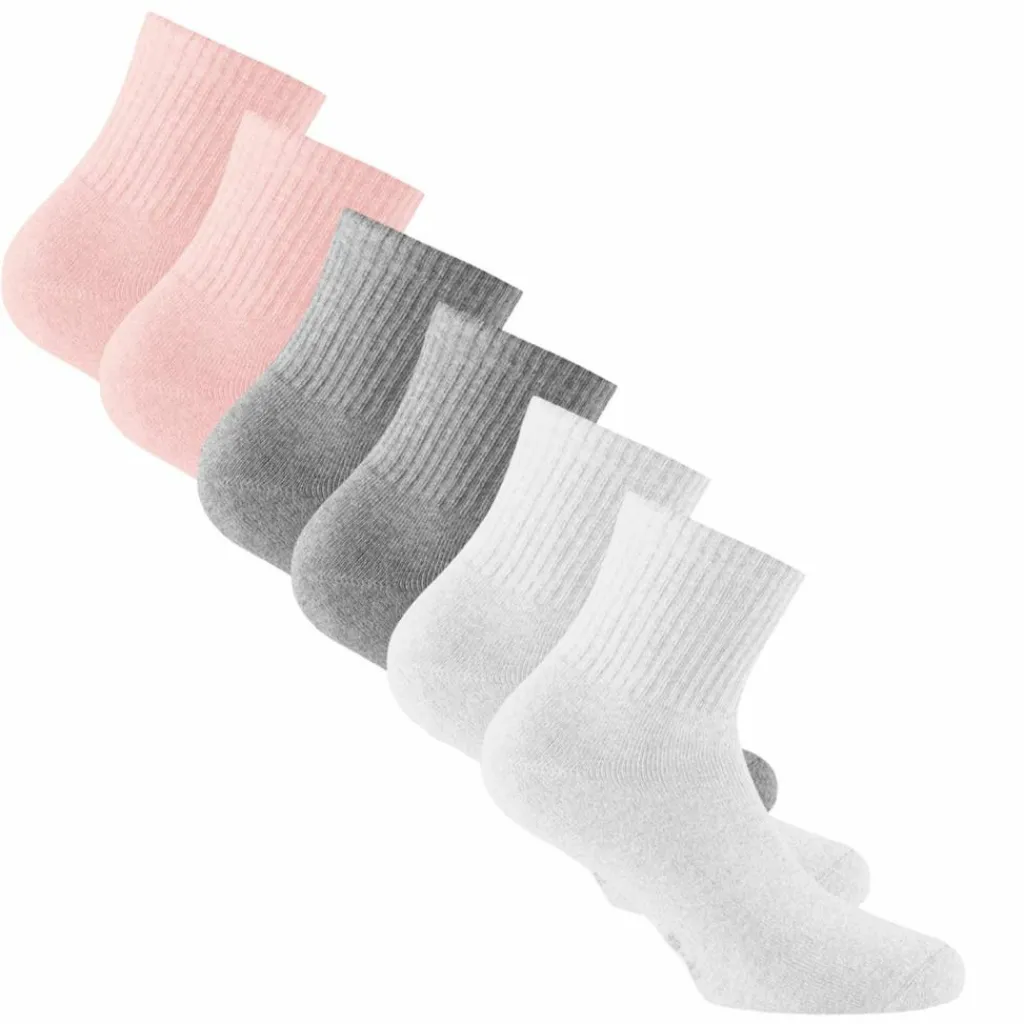 Rohner Socken<· Socken Weiß/Grau/Rosa