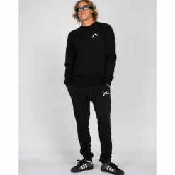 RUSTY Pullover & Sweats<· ONE HIT WONDER CREW FLEECE Black