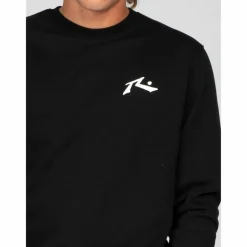 RUSTY Pullover & Sweats<· ONE HIT WONDER CREW FLEECE Black