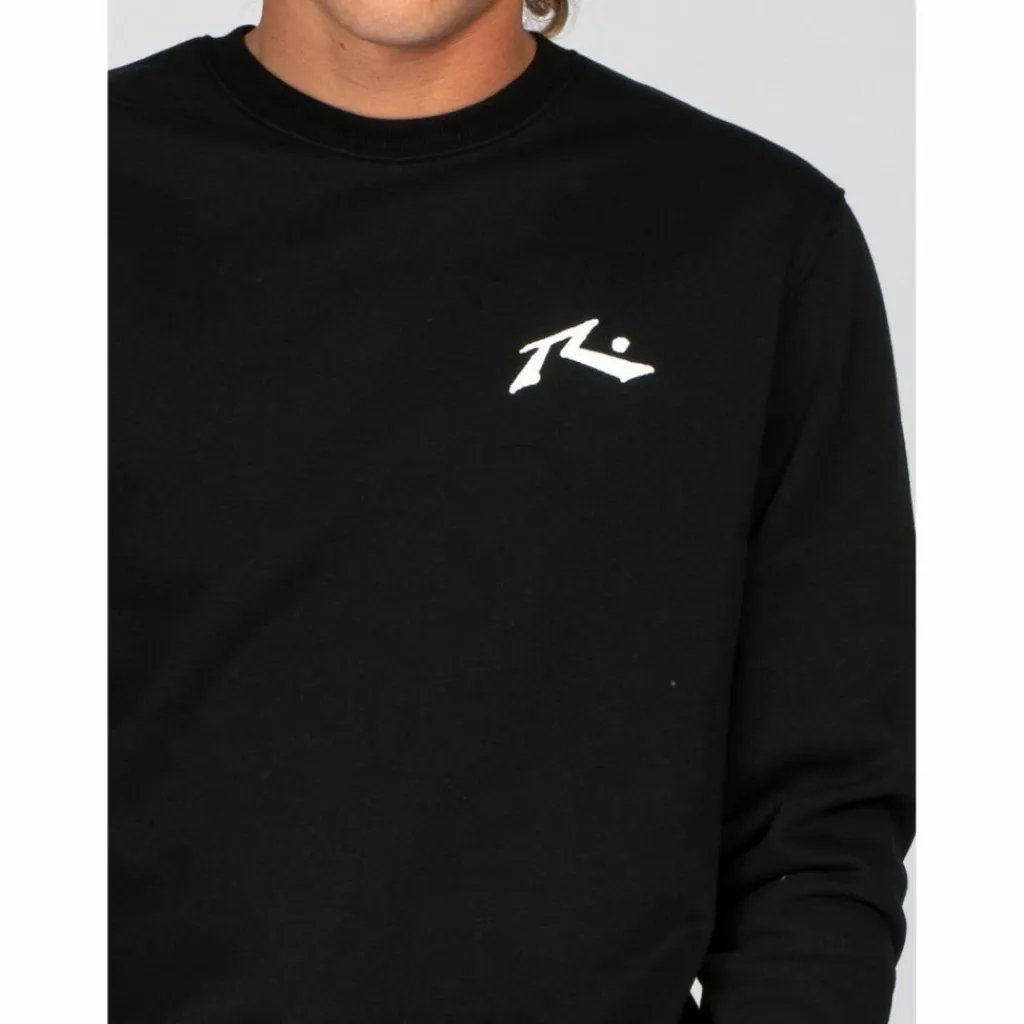 RUSTY Pullover & Sweats<· ONE HIT WONDER CREW FLEECE Black