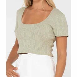 RUSTY Tops & Tanks<· SIMMER CROP TOP Surf Spray