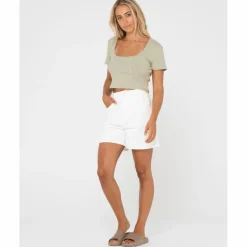 RUSTY Tops & Tanks<· SIMMER CROP TOP Surf Spray