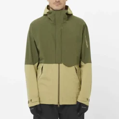 Salomon Jacken|Regenjacken<· OUTERPATH PRO 2.5L gray green-grape leaf