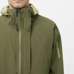 Salomon Jacken|Regenjacken<· OUTERPATH PRO 2.5L gray green-grape leaf