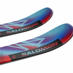 Salomon Skier|Ski<· QST XS and C5 pastel neon blue