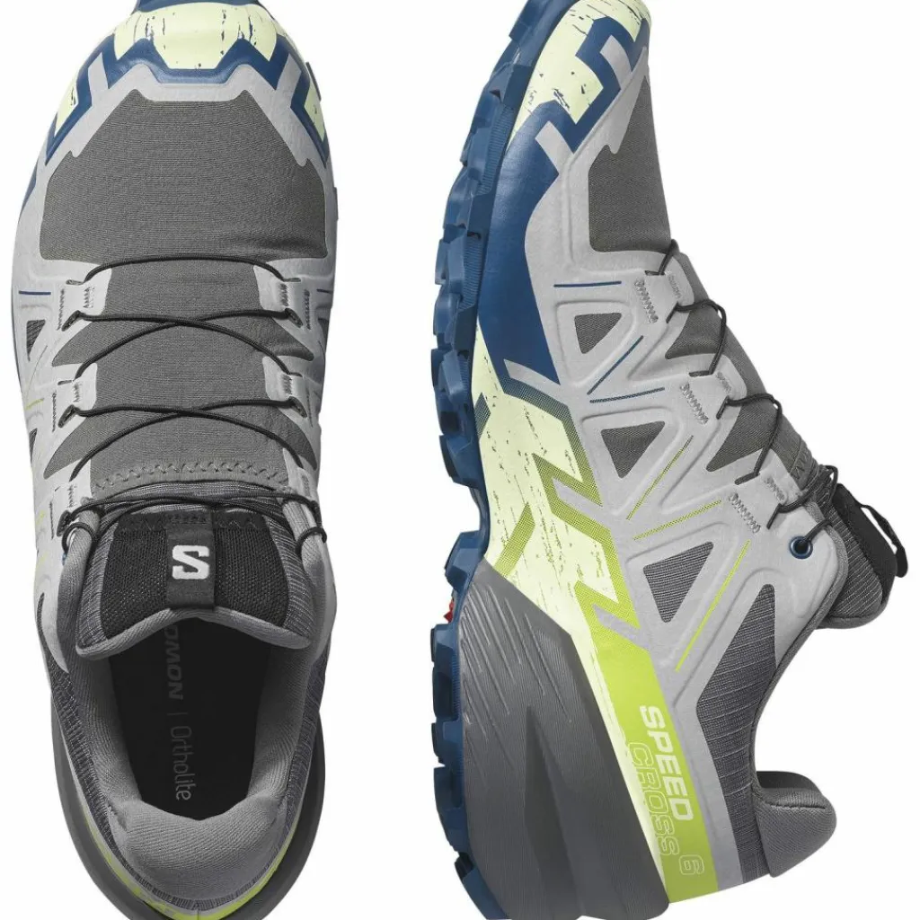 Salomon Trailrunning|Trailrunning<· SPEEDCROSS 6 castlerock-lime cream-poseidon