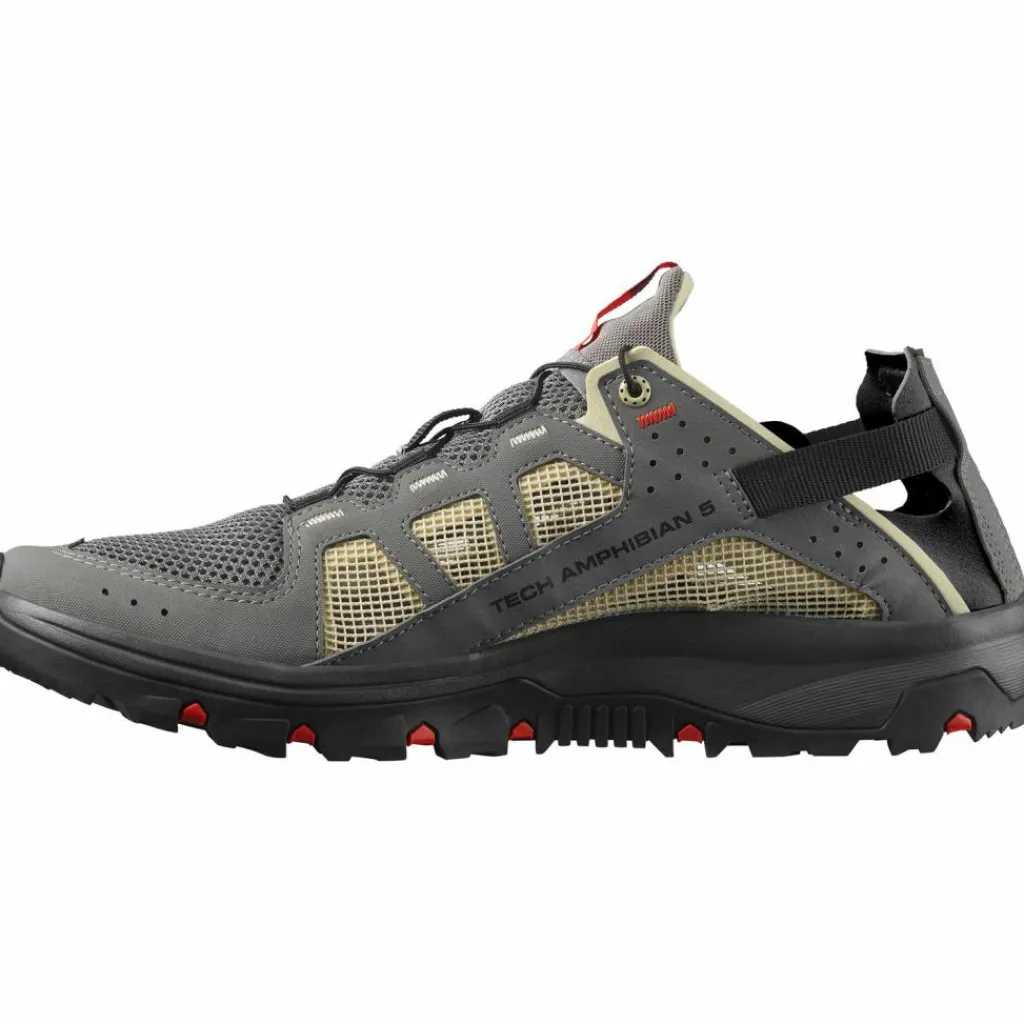 Salomon Urban Outdoor|Badeschuhe<· TECHAMPHIBIAN 5 pewter-moth-fiery red