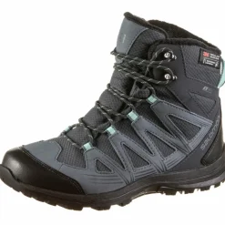 Salomon Winterschuhe|Boots & Stiefel<· WOODSEN 2 CS WP ebony-stormy weather-yucca