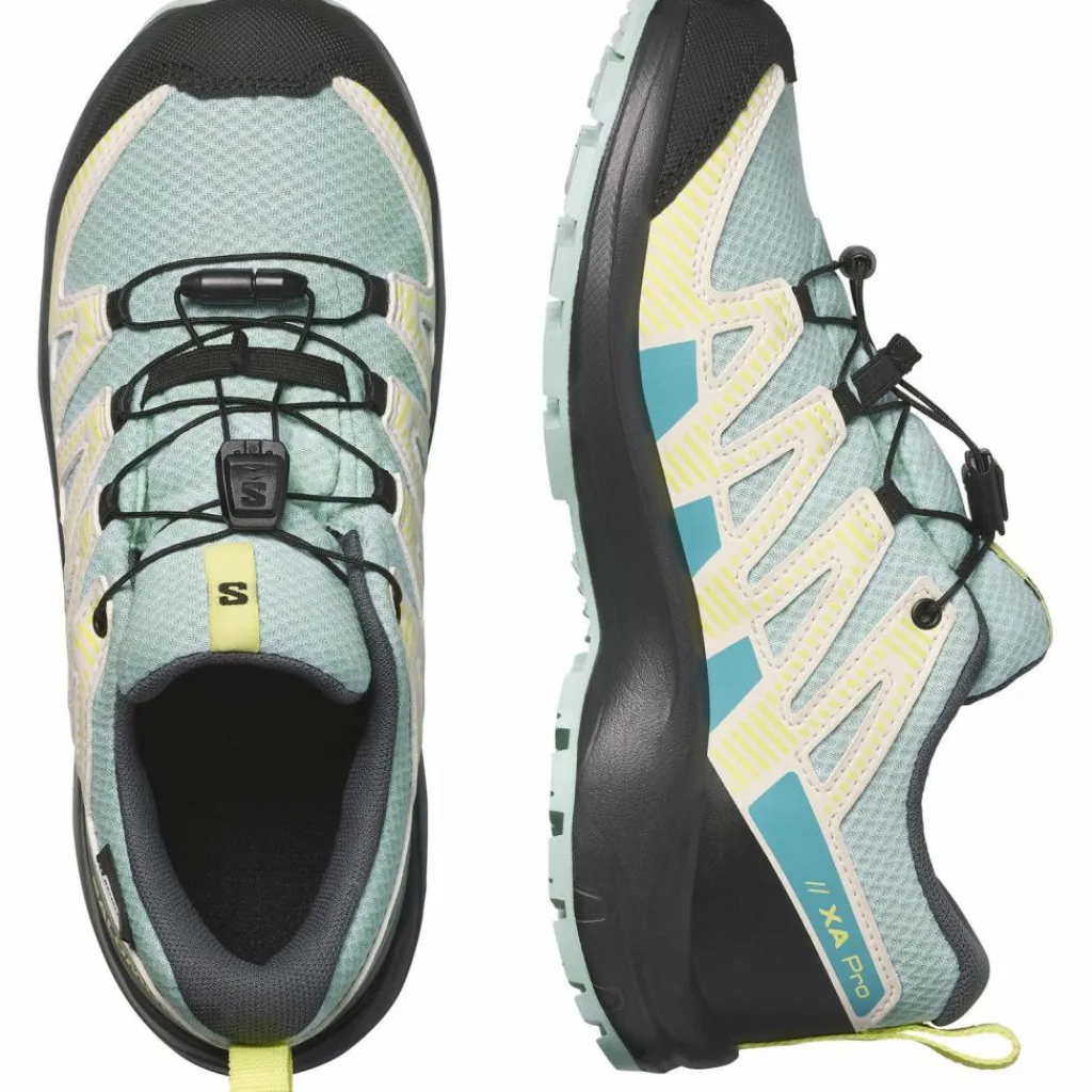 Salomon Wanderschuhe<· XA PRO V8 WP tanager turquoise-india ink-sunny lime