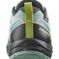 Salomon Wanderschuhe<· XA PRO V8 WP tanager turquoise-india ink-sunny lime