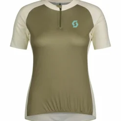 SCOTT Trikots<· Endurance 20 hay green-cotton white