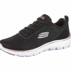 Skechers Sneaker<· Flex Appeal 5.0 black mesh-rose gold trim