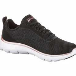 Skechers Sneaker<· Flex Appeal 5.0 black mesh-rose gold trim