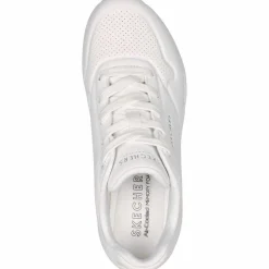 Skechers Streetwear|Sneaker<· Uno white durabuck-mesh trim