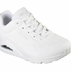 Skechers Streetwear|Sneaker<· Uno white durabuck-mesh trim