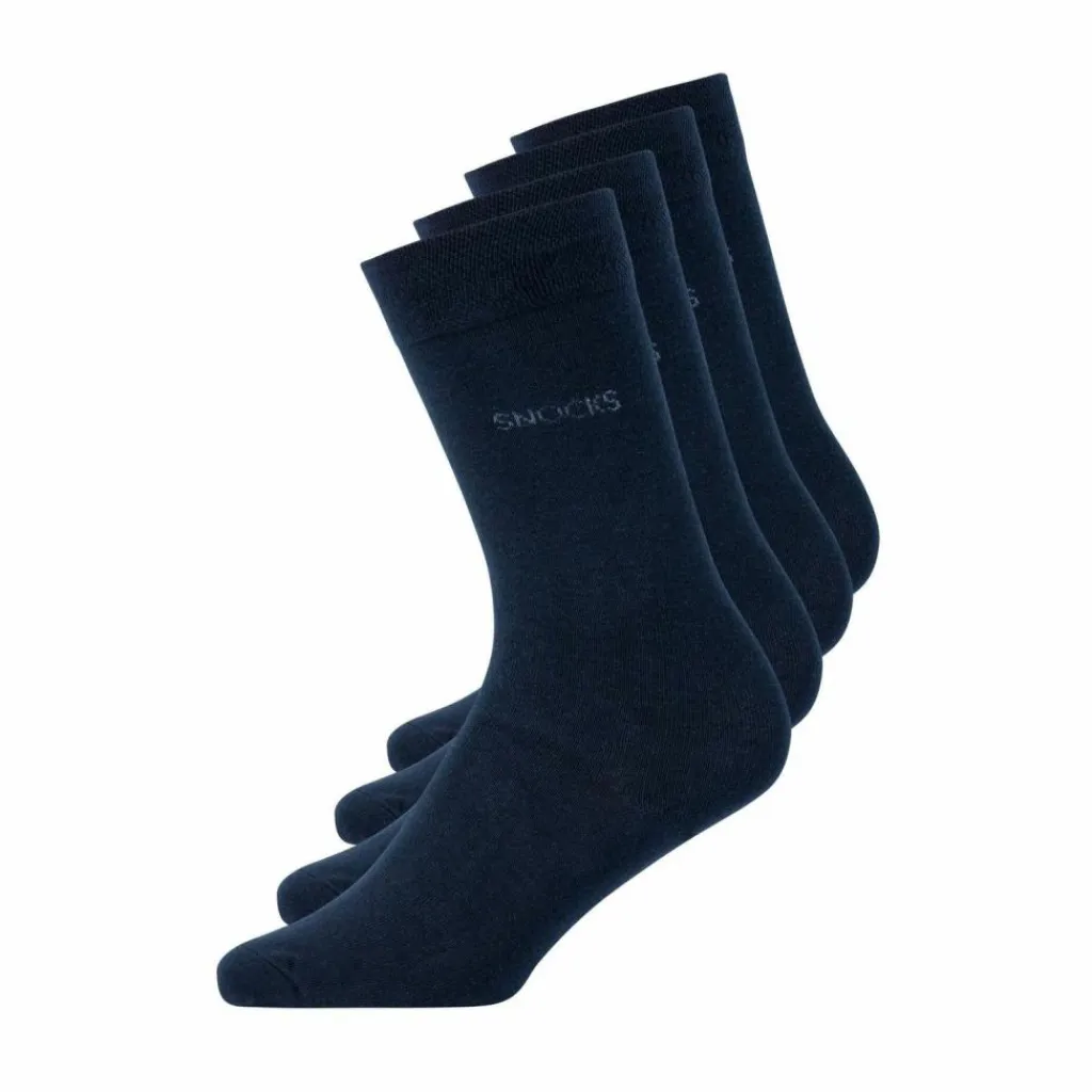 Snocks Socken<· Business Socken blau