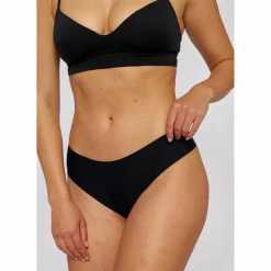 Snocks Unterwäsche<· Nahtlose Hipster Panties Schwarz